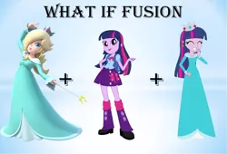 Size: 1280x868 | Tagged: safe, artist:daniotheman, artist:selenaede, artist:sugar-loop, derpibooru import, twilight sparkle, twilight sparkle (alicorn), alicorn, equestria girls, barely eqg related, base used, blue dress, clothes, crossover, crown, dress, ear piercing, earring, eyes closed, female, fusion, gown, image, jewelry, nintendo, piercing, png, princess rosalina, regalia, rosalina, super mario bros.