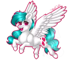 Size: 1194x982 | Tagged: safe, artist:silentwolf-oficial, derpibooru import, oc, unofficial characters only, pegasus, pony, flying, image, open mouth, pegasus oc, png, signature, simple background, solo, transparent background, watermark, wings