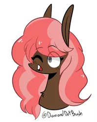 Size: 632x798 | Tagged: safe, artist:diamondbrush, derpibooru import, oc, oc:scarlet trace (coffee bean), unofficial characters only, pony, bust, cute, female, image, mare, png, simple background, solo, white background