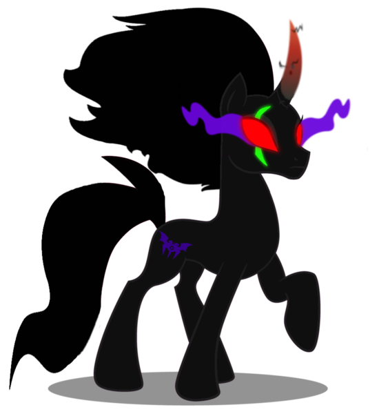 Size: 856x934 | Tagged: safe, artist:dragonchaser123, artist:venjix5, derpibooru import, king sombra, tempest shadow, pony, unicorn, blank eyes, colored horn, corrupted, curved horn, disembodied horn, eye scar, female, glowing scar, her body has been possessed by sombra, horn, image, mare, oh no, png, possessed, pretty pretty tempest, red eyes, scar, simple background, solo, sombra eyes, sombra's horn, tempest gets her horn back, tempest with sombra's horn, transparent background, well shit, xk-class end-of-the-world scenario