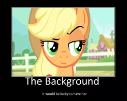 Size: 1075x860 | Tagged: safe, artist:thejboy88, derpibooru import, edit, edited screencap, screencap, applejack, three's a crowd, background pony applejack, image, motivational poster, png