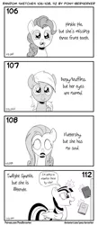 Size: 1320x3035 | Tagged: safe, artist:pony-berserker, derpibooru import, derpy hooves, fluttershy, pinkie pie, twilight sparkle, twilight sparkle (alicorn), alicorn, pegasus, pony, 2020, alternate universe, black and white, blank expression, blank eyes, book, bookshelf, caption, cursed image, drool, english, evil twin, female, grayscale, heresy, i never learned to read, illiteracy, illiterate, image, impossible, levitation, looking at you, magic, mare, monochrome, moral event horizon, neo noir, open mouth, partial color, png, pony-berserker's twitter sketches, pure unfiltered evil, simple background, smiling, something is not right, soulless, speech bubble, stippling, teeth, telekinesis, text, underp, white background, wide eyes