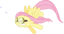 Size: 3347x1791 | Tagged: safe, artist:dash-o-salt, derpibooru import, fluttershy, pony, female, flying, goggles, grimace, gritted teeth, image, mare, newbie artist training grounds, png, simple background, solo, transparent background, vector, water drops