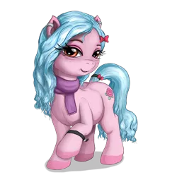 Size: 2270x2250 | Tagged: safe, artist:celsian, derpibooru import, oc, oc:larimare, unofficial characters only, earth pony, pony, derpibooru community collaboration, 2021 community collab, bow, bracelet, clothes, cute, ear fluff, ear piercing, earring, female, image, jewelry, lidded eyes, looking at you, makeup, piercing, png, raised hoof, scarf, simple background, smiling, solo, tail wrap, transparent background, unshorn fetlocks