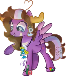 Size: 826x948 | Tagged: safe, artist:greenmarta, derpibooru import, oc, unofficial characters only, pegasus, pony, crossover, image, mixels, png, simple background, smurfs, solo, transparent background, veggietales