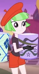 Size: 339x644 | Tagged: safe, derpibooru import, screencap, watermelody, equestria girls, legend of everfree, background human, beret, camp everfree outfits, clothes, cropped, female, gloves, hat, image, jpeg, lantern, legs, shorts