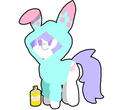 Size: 7000x6347 | Tagged: safe, artist:switcharoo, derpibooru import, oc, unofficial characters only, earth pony, pony, bunny hood, clothes, cutie mark, earth pony oc, hoodie, image, png, simple background, solo, spray can, transparent background