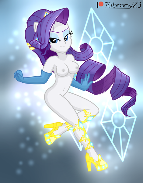 Size: 1417x1809 | Tagged: questionable, artist:tabrony23, derpibooru import, rarity, equestria girls, equestria girls series, forgotten friendship, beautiful, bedroom eyes, breasts, busty rarity, clothes, cutie mark, evening gloves, female, gloves, high heels, high res, image, long gloves, looking at you, nipples, nudity, patreon, patreon logo, png, ponied up, sexy, shoes, shoes only, solo, solo female, stupid sexy rarity, super ponied up