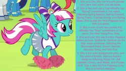 Size: 1920x1080 | Tagged: safe, derpibooru import, edit, edited screencap, editor:jaredking203, screencap, spring step, sunlight spring, pegasus, pony, rainbow falls, facts, female, image, mare, png