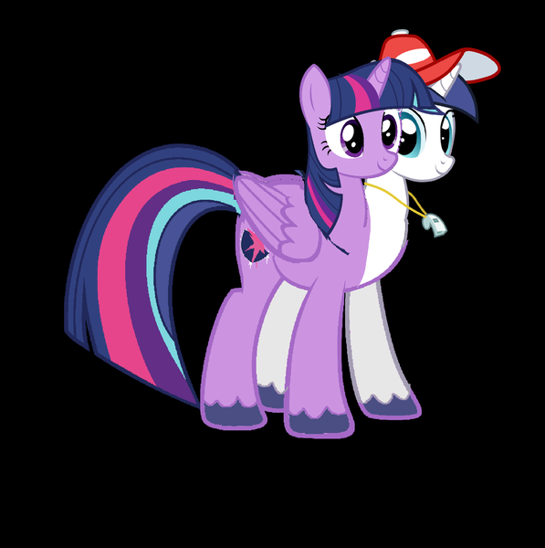 Size: 1693x1701 | Tagged: safe, artist:theunknowenone1, banned from derpibooru, deleted from derpibooru, derpibooru import, shining armor, twilight sparkle, twilight sparkle (alicorn), alicorn, pony, alternate universe, conjoined, fusion, gleaming shield, hat, image, png, rule 63, together forever, wat, we have become one, whistle, whistle necklace