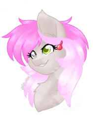 Size: 1080x1440 | Tagged: safe, artist:silentwolf-oficial, derpibooru import, oc, oc:pandita, unofficial characters only, earth pony, pony, bust, earth pony oc, eyelashes, image, png, simple background, smiling, solo, transparent background, watermark