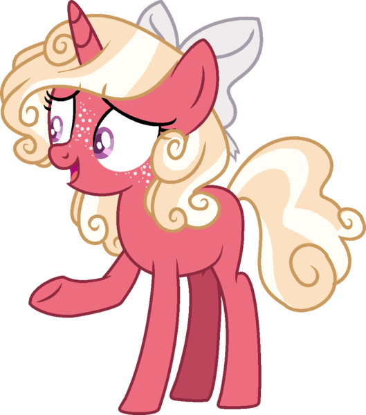 Size: 1000x1135 | Tagged: safe, artist:gallantserver, derpibooru import, oc, unofficial characters only, pony, unicorn, bow, female, hair bow, image, offspring, parent:big macintosh, parent:sweetie belle, parents:sweetiemac, png, simple background, solo, teenager, transparent background