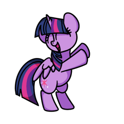 Size: 500x500 | Tagged: safe, artist:sugar morning, derpibooru import, twilight sparkle, twilight sparkle (alicorn), alicorn, pony, adorkable, animated, bipedal, cute, dancing, dork, eyes closed, female, frame by frame, gif, image, mare, simple background, solo, transparent background, twiabetes, weapons-grade cute