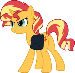 Size: 12947x12489 | Tagged: safe, artist:wissle, derpibooru import, sunset shimmer, pony, unicorn, equestria girls, equestria girls (movie), absurd resolution, backpack, bag, butt, cutie mark, female, image, mare, plot, png, rear view, simple background, solo, transparent background, vector