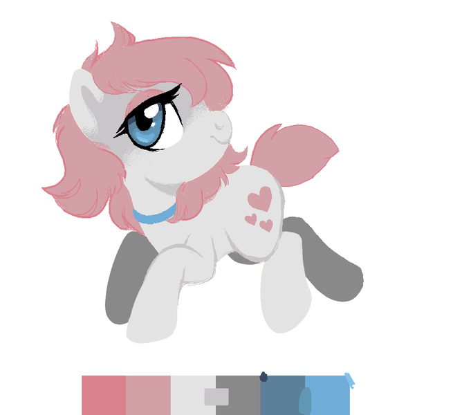 Size: 972x873 | Tagged: safe, artist:hippykat13, artist:peachesandcreamated, derpibooru import, snuzzle, pony, choker, cute, g1, g1 to g4, generation leap, image, ms paint, png, ribbon, short hair, short mane, short tail, simple background, snuzzlebetes, solo, white background