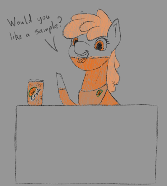 Size: 850x950 | Tagged: safe, artist:stray prey, derpibooru import, oc, ponified, unofficial characters only, food pony, original species, pony, soda pony, food, image, orange crush, png, sketch, solo