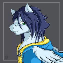 Size: 1024x1024 | Tagged: safe, artist:stormblaze-pegasus, derpibooru import, soarin', pegasus, pony, bust, clothes, facial hair, image, jpeg, male, solo, stallion, uniform, wonderbolts uniform