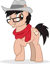 Size: 1280x1653 | Tagged: safe, artist:mlp-trailgrazer, derpibooru import, oc, oc:brogar, earth pony, pony, glasses, hat, image, male, png, simple background, solo, stallion, transparent background