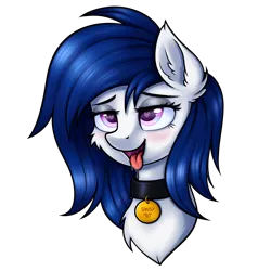 Size: 4000x4000 | Tagged: suggestive, alternate version, artist:kruszyna25, derpibooru import, oc, oc:sassysvczka, unofficial characters only, pegasus, pony, ahegao, bedroom eyes, bust, collar, commission, commission result, fur, head, heart eyes, horny, image, in love, open mouth, pegasus oc, pet tag, png, portrait, salivating, simple background, solo, submissive, tongue out, transparent background, wingding eyes, wings