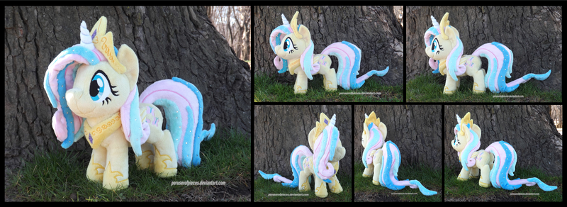 Size: 4807x1754 | Tagged: safe, artist:peruserofpieces, derpibooru import, fluttershy, princess celestia, pegasus, pony, testing testing 1-2-3, beanie (plushie), celestia costume, celestia's crown, clothes, cosplay, costume, crest, crown, fake horn, female, image, irl, jewelry, mare, peytral, photo, plushie, png, regalia, roleplaying, shoes, shylestia, smiling, solo, standing, tree, wings