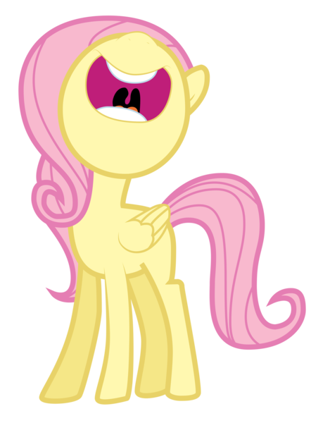 Size: 2103x2852 | Tagged: safe, artist:omniferious, derpibooru import, screencap, fluttershy, pegasus, pony, the cutie mark chronicles, female, filly, filly fluttershy, image, nose in the air, open mouth, png, simple background, so many wonders, solo, transparent background, uvula, vector, volumetric mouth, younger