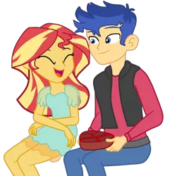 Size: 1518x1572 | Tagged: safe, artist:gmaplay, derpibooru import, flash sentry, sunset shimmer, equestria girls, female, flashimmer, happy valentines day, image, male, png, shipping, simple background, straight, transparent background