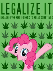 Size: 4120x5540 | Tagged: safe, derpibooru import, pinkie pie, pony, drugs, image, marijuana, png, politics, poster, propaganda