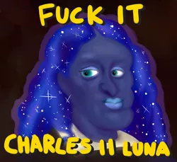 Size: 1302x1194 | Tagged: safe, artist:threetwotwo32232, derpibooru import, princess luna, human, charles ii of spain, cursed image, habsburg, humanized, image, not salmon, op is on drugs, png, shitposting, solo, text, vulgar, wat