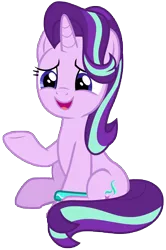 Size: 5916x8902 | Tagged: safe, artist:famousmari5, derpibooru import, starlight glimmer, pony, unicorn, student counsel, absurd resolution, cutie mark, female, image, mare, open mouth, png, simple background, sitting, solo, transparent background, vector