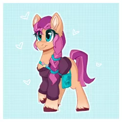 Size: 2000x2000 | Tagged: safe, artist:dreamy, artist:littledreamycat, derpibooru import, sunny starscout, earth pony, pony, braided ponytail, clothes, cute, female, g5, image, mare, mlp movie, png, sweater