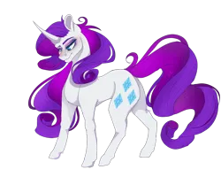 Size: 1280x1024 | Tagged: safe, artist:copshop, derpibooru import, part of a set, rarity, pony, unicorn, curved horn, female, horn, image, mare, png, simple background, smiling, solo, transparent background