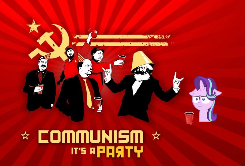 Size: 1138x771 | Tagged: artist needed, safe, derpibooru import, edit, starlight glimmer, human, pony, :i, communism, communist party, fidel castro, hammer and sickle, i mean i see, image, josef stalin, karl marx, mao zedong, party, partying, png, stalin glimmer, vladimir lenin