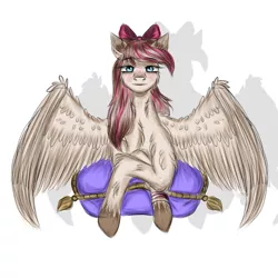 Size: 768x768 | Tagged: safe, artist:runatfox, derpibooru import, angel wings, pegasus, pony, cheek fluff, chest fluff, ear fluff, fluffy, image, pillow, png, simple background, solo, white background, wings