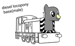 Size: 976x607 | Tagged: safe, derpibooru import, ponified, object pony, original species, pony, train pony, base, diesel, image, locomotive, male, png, stallion, train