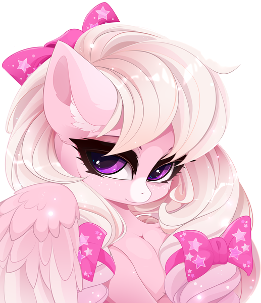 Size: 4528x5250 | Tagged: safe, artist:xsatanielx, derpibooru import, oc, oc:strawberry cream, pegasus, pony, commission, female, image, mare, png, rcf community, solo, ych result