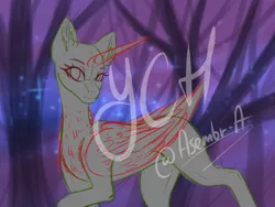 Size: 4000x3000 | Tagged: safe, artist:minelvi, derpibooru import, oc, unofficial characters only, alicorn, pony, alicorn oc, bald, chest fluff, commission, eyelashes, horn, image, outdoors, png, signature, solo, tree, wings, your character here