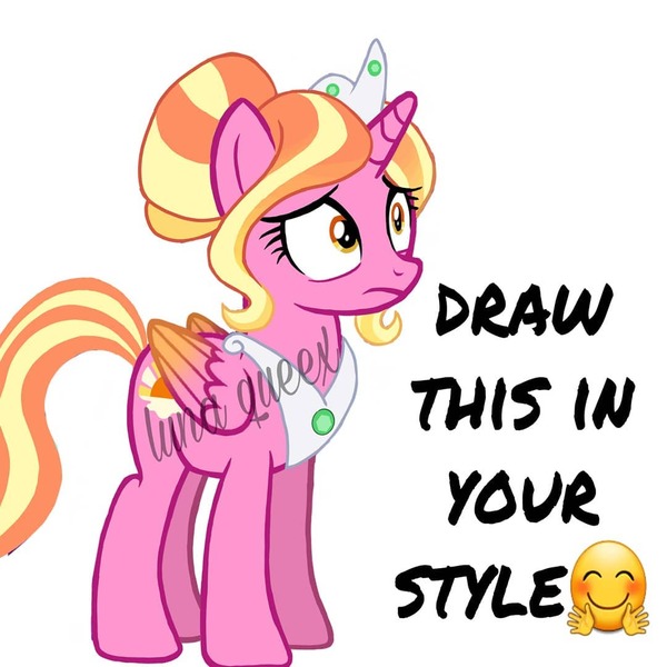 Size: 1080x1080 | Tagged: safe, alternate version, artist:luna.queex, derpibooru import, edit, edited screencap, screencap, luster dawn, alicorn, pony, a royal problem, alicornified, background removed, ethereal mane, eyelashes, female, horn, image, jpeg, lustercorn, mare, peytral, race swap, simple background, solo, starry mane, white background, wings, worried, 🤗