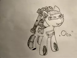 Size: 4160x3120 | Tagged: safe, derpibooru import, oc, ponified, unofficial characters only, pony, artillery, image, jpeg, solo, traditional art