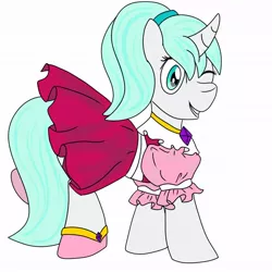 Size: 1032x1032 | Tagged: safe, artist:nine the divine, derpibooru import, oc, oc:nine the divine, pony, unicorn, clothes, crossdressing, cute, dress, image, jewelry, jpeg, male, necklace, solo