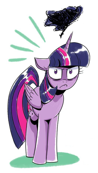 Size: 528x933 | Tagged: safe, artist:brendahickey, derpibooru import, edit, twilight sparkle, alicorn, grumpy, grumpy twilight, image, jpeg, simple background, solo, twilight is not amused, twilight sparkle (alicorn), unamused, white background