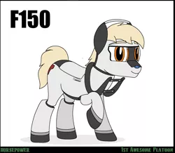 Size: 1582x1381 | Tagged: safe, artist:ethanchang, derpibooru import, ponified, original species, pony, 1st awesome platoon, car pony, ford, ford f-150, image, looking at you, male, png, solo, stallion