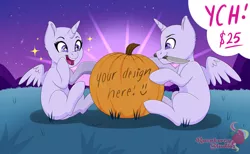 Size: 4909x3026 | Tagged: safe, artist:raspberrystudios, derpibooru import, oc, alicorn, pegasus, pony, unicorn, commission, female, halloween, holiday, image, male, mare, night, png, pumpkin, pumpkin carving, stallion, your character here