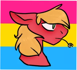 Size: 257x233 | Tagged: safe, artist:pawstheartest, derpibooru import, big macintosh, earth pony, pony, bust, gay pride flag, headcanon, image, lgbt headcanon, male, pansexual, pansexual pride flag, png, pride, pride flag, sexuality headcanon, solo, stallion, straw in mouth