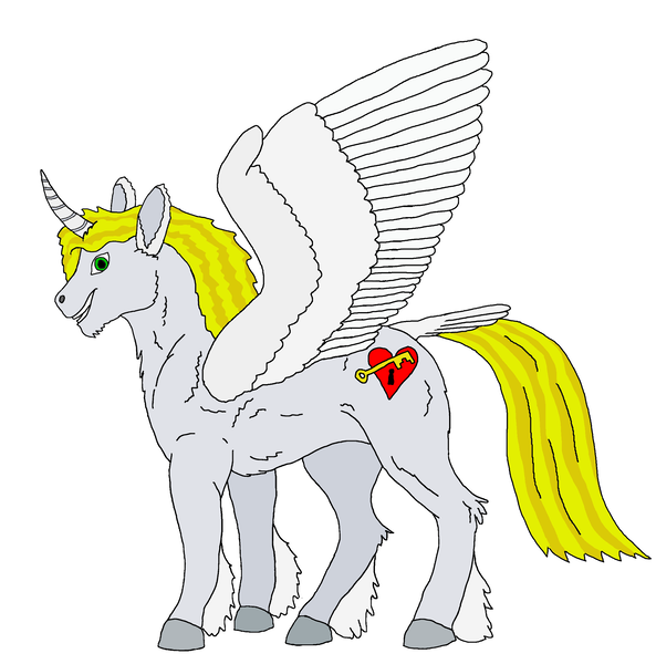 Size: 2152x2178 | Tagged: safe, artist:stargliderx, derpibooru import, oc, alicorn, pony, fanfic:expedition to cloudbreak islands, alicorn oc, bird tail, curved horn, horn, image, male, png, romance, smiling, spread wings, stallion, unshorn fetlocks, wings