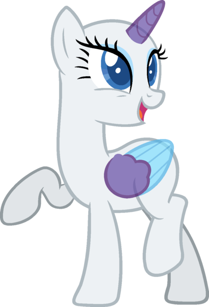 Size: 983x1437 | Tagged: safe, artist:pegasski, derpibooru import, oc, unofficial characters only, alicorn, pony, rarity investigates, alicorn oc, bald, base, eyelashes, horn, image, looking back, open mouth, png, raised hoof, simple background, smiling, solo, transparent background, two toned wings, wings