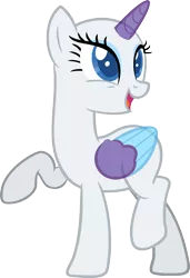 Size: 983x1437 | Tagged: safe, artist:pegasski, derpibooru import, oc, unofficial characters only, alicorn, pony, rarity investigates, alicorn oc, bald, base, eyelashes, horn, image, looking back, open mouth, png, raised hoof, simple background, smiling, solo, transparent background, two toned wings, wings