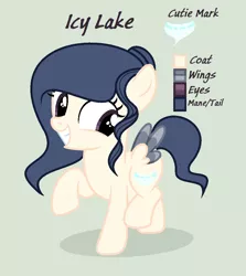 Size: 942x1054 | Tagged: safe, artist:lominicinfinity, derpibooru import, oc, oc:icy lake, pegasus, pony, female, filly, image, png, reference sheet, simple background, solo