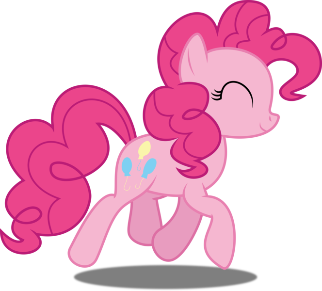 Size: 9599x8678 | Tagged: safe, artist:thatusualguy06, derpibooru import, pinkie pie, earth pony, pony, a friend in deed, .svg available, absurd resolution, cute, diapinkes, eyes closed, female, image, mare, png, simple background, solo, transparent background, trotting, vector