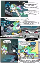 Size: 719x1112 | Tagged: safe, artist:candyclumsy, derpibooru import, nightmare moon, princess celestia, princess luna, alicorn, pony, comic:attempted sorroricide, female, filly, image, jpeg, nightmare woon, royal guard, royal sisters, siblings, sisters