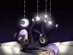 Size: 1080x810 | Tagged: safe, artist:rxndxm.artist, derpibooru import, oc, oc:crying moon, unofficial characters only, pegasus, pony, crescent moon, image, jewelry, jpeg, lying down, moon, necklace, on back, pegasus oc, solo, stars, wings